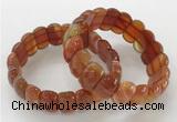 CGB3126 7.5 inches 10*20mm faceted oval agate bracelets
