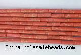 TBBS01 15 inches 4*13mm tube synthetic sea sediment jasper beads