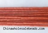 TBBS38 15 inches 4*6mm tube synthetic coral gemstone beads