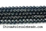 CAE322 15.5 inches 8mm round astrophyllite gemstone beads