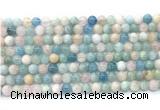 CMG501 15.5 inches 6mm round morganite gemstone beads