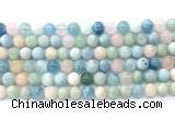 CMG502 15.5 inches 8mm round morganite gemstone beads