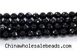 CON127 15.5 inches 12mm faceted round black onyx gemstone beads