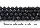 CON134 15.5 inches 12mm faceted round black onyx gemstone beads