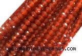 AGBS08 15 inches 5*8mm faceted rondelle red agate beads wholesale