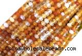 AGBS11 15 inches 4*6mm faceted rondelle red agate beads wholesale