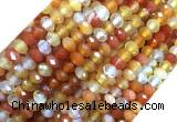 AGBS12 15 inches 5*8mm faceted rondelle red agate beads wholesale
