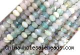AGBS20 15 inches 4*6mm faceted rondelle banded agate beads wholesale