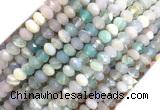 AGBS20 15 inches 4*6mm faceted rondelle banded agate beads wholesale