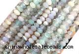 AGBS21 15 inches 5*8mm faceted rondelle banded agate beads wholesale