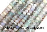 AGBS22 15 inches 6*10mm faceted rondelle banded agate beads wholesale