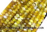 AGBS24 15 inches 4*6mm faceted rondelle banded agate beads wholesale