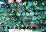 AGBS283 15 inches 10mm faceted round green dragon veins agate beads wholesale