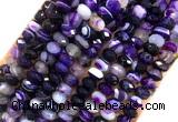 AGBS29 15 inches 5*8mm faceted rondelle banded agate beads wholesale