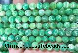 AGBS293 15 inches 8mm faceted round green dragon veins agate beads wholesale