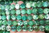 AGBS295 15 inches 12mm faceted round green dragon veins agate beads wholesale