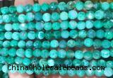AGBS302 15 inches 6mm faceted round green dragon veins agate beads wholesale