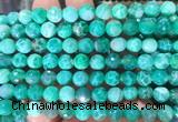 AGBS303 15 inches 8mm faceted round green dragon veins agate beads wholesale