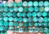 AGBS304 15 inches 10mm faceted round green dragon veins agate beads wholesale