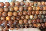 AGBS310 15 inches 10mm round red dragon veins agate beads wholesale
