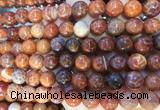 AGBS315 15 inches 10mm round red dragon veins agate beads wholesale