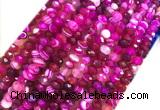 AGBS32 15 inches 4*6mm faceted rondelle banded agate beads wholesale