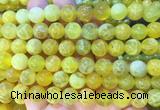 AGBS320 15 inches 10mm round yellow dragon veins agate beads wholesale