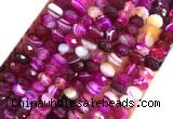 AGBS33 15 inches 5*8mm faceted rondelle banded agate beads wholesale