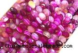 AGBS34 15 inches 6*10mm faceted rondelle banded agate beads wholesale