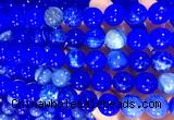 AGBS345 15 inches 12mm round blue dragon veins agate beads wholesale