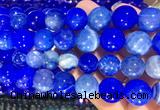 AGBS346 15 inches 14mm round blue dragon veins agate beads wholesale