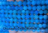 AGBS350 15 inches 8mm round blue dragon veins agate beads wholesale