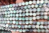 AGBS359 15 inches 6mm round green dragon veins agate beads wholesale