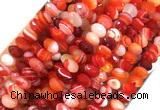 AGBS37 15 inches 5*8mm faceted rondelle banded agate beads wholesale
