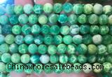AGBS374 15 inches 8mm round green dragon veins agate beads wholesale