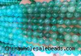 AGBS385 15 inches 6mm round green dragon veins agate beads wholesale
