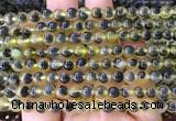 AGBS419 15 inches 6mm faceted round sugar heart agate beads wholesale