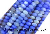 AGBS42 15 inches 6*10mm faceted rondelle banded agate beads wholesale
