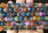 AGBS422 15 inches 8mm faceted round sugar heart agate beads wholesale