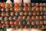 AGBS423 15 inches 8mm faceted round sugar heart agate beads wholesale