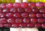 AGBS430 15 inches 13*18mm faceted drum agate beads wholesale