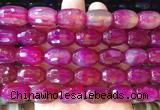 AGBS431 15 inches 13*18mm faceted drum agate beads wholesale