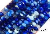 AGBS45 15 inches 5*8mm faceted rondelle banded agate beads wholesale