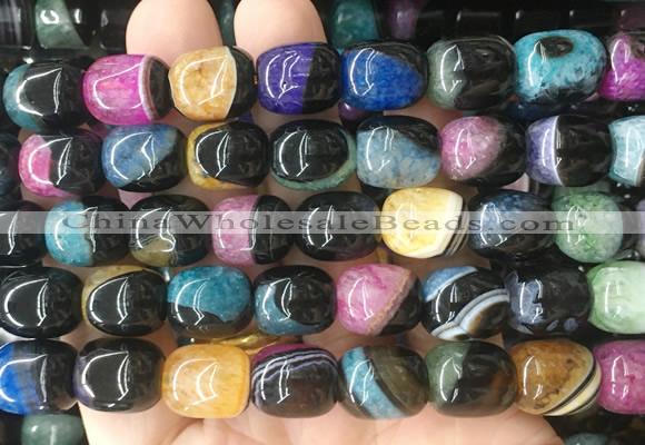 AGBS454 15 inches 12*14mm drum agate gemstone beads wholesale