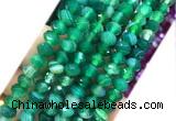AGBS48 15 inches 4*6mm faceted rondelle banded agate beads wholesale