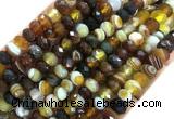 AGBS52 15 inches 4*6mm faceted rondelle banded agate beads wholesale