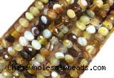 AGBS53 15 inches 5*8mm faceted rondelle banded agate beads wholesale