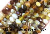 AGBS54 15 inches 6*10mm faceted rondelle banded agate beads wholesale