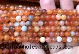 AGBS61 15 inches 6mm round orange botswana agate beads