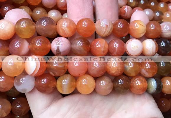 AGBS64 15 inches 12mm round orange botswana agate beads